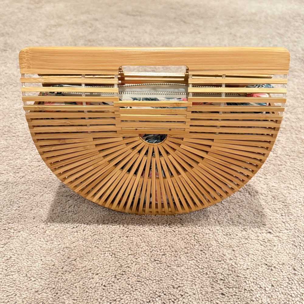 Bamboo Half-Moon Handbag NWOT